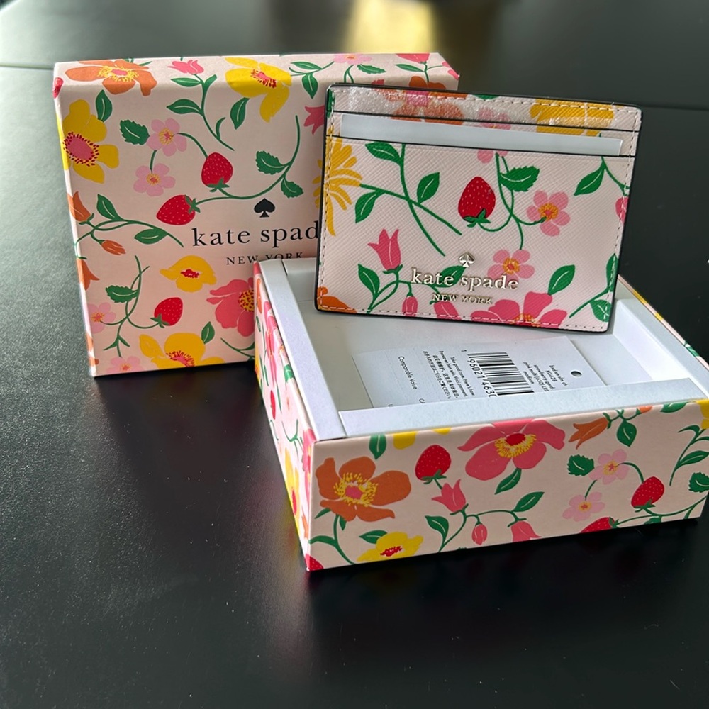 Kate Spade strawberry garden cardholder